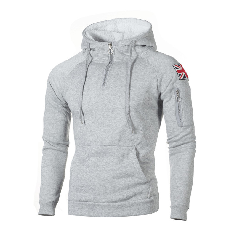 Men's Hoodies Sweatshirts Men Hoodies Sweatshirts Fashion Zipper Long Sleeve Hooded Hoodie Male Casual Hoody Outwear Hip Hop Streetwear Solid Pul