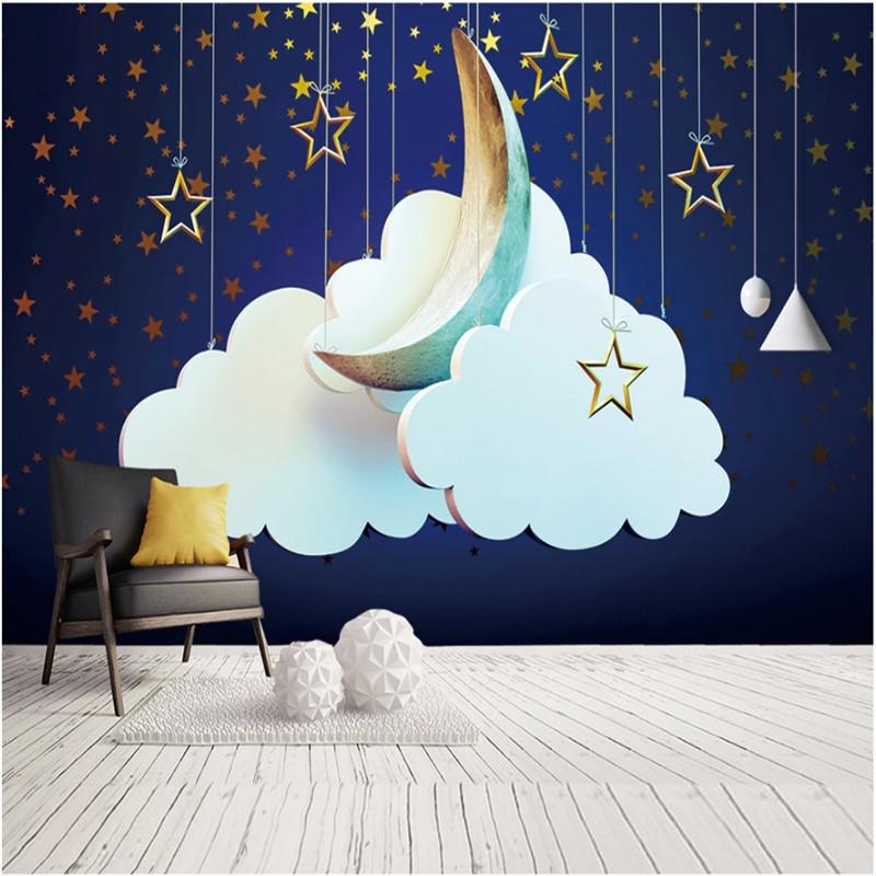 Wallpapers Custom Wallpaper For Kids Room 3D Stereo Blue Starry Moon Stars Children Cartoon Environmental Mural Wall Papers Home Decor, Canvas
Wallpapers Custom Wallpaper For Kids Room 3D Stereo Blue Starry Moon Stars Children Cartoon Environmental Mural Wall Papers Home Decor, Canvas