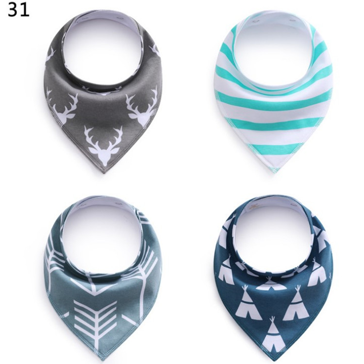 Cotton Baby Bibs Soft and Absorbent for Baby Burp Cloths Bandana Drool Bibs Maternal and Child Supplies