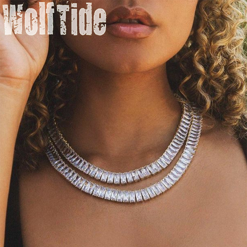 New Fashion hip hop Necklace Iced Out Bling AAA Square Zircon Baguette Tennis Chain party punk White Gold Jewelry Bijoux Collier Gifts for men and women
New Fashion hip hop Necklace Iced Out Bling AAA Square Zircon Baguette Tennis Chain party punk White Gold Jewelry Bijoux Collier Gifts for men and women
