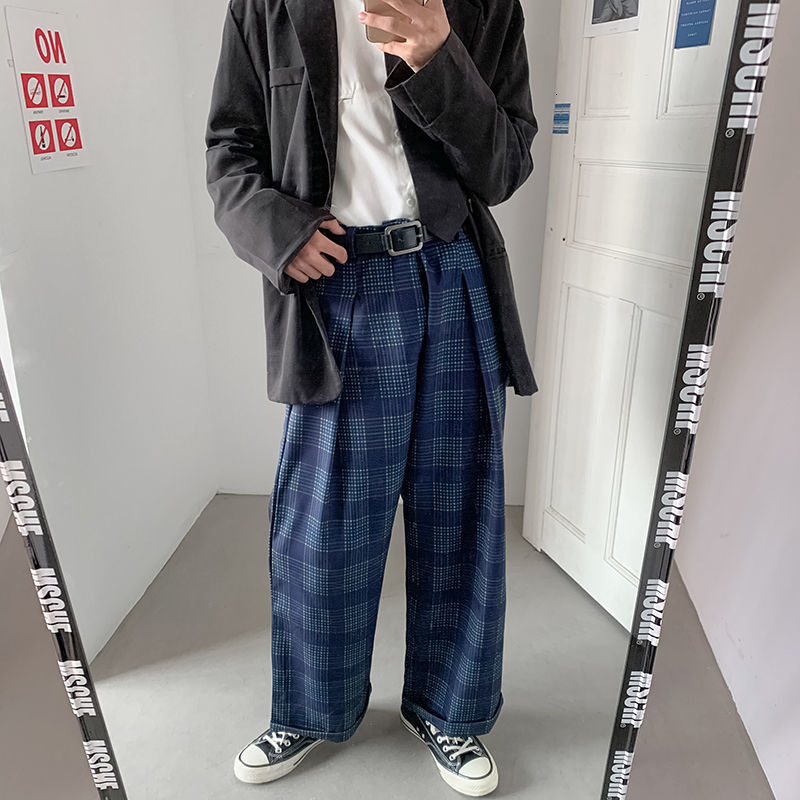 2021 New Spring Plaid Men's Fashion Retro Casual Men Streetwear Hip-hop Straight Wide-leg Pants Mens Trousers Yw22, Black
2021 New Spring Plaid Men's Fashion Retro Casual Men Streetwear Hip-hop Straight Wide-leg Pants Mens Trousers Yw22, Black
