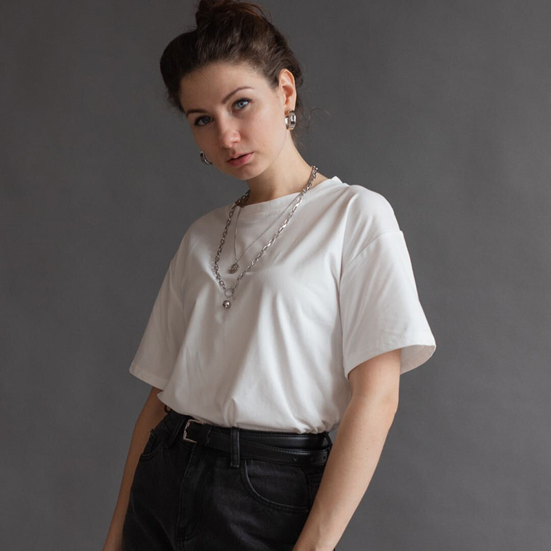 GCAROL Summer T-shirt Women Candy Oversize Boyfriend Style Tops Perfect Basic Tees Render Unlined Upper Garment Pullover 210306