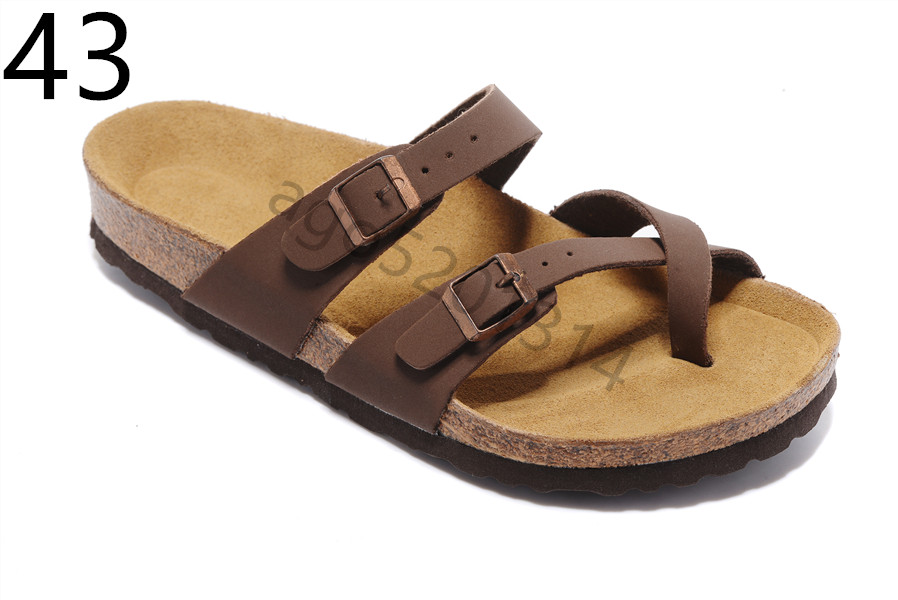Home Slippers Arizona Summer Beach Cork Sandals Casual Double Buckle Clogs Sandalias Women Men Slip on Flip Flops Flats Shoes 34-45