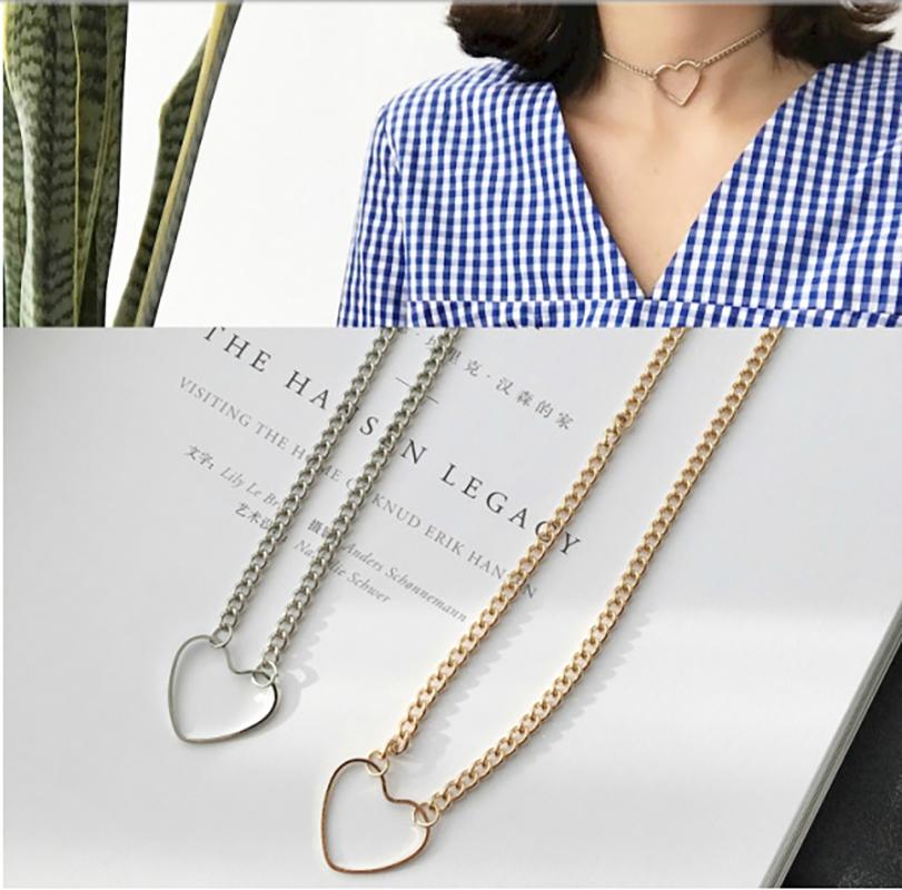 Pendant Necklaces Simple Heart-Shaped Hollow-out Collarbone Necklace Fashion All-Match Love Clavicle Chain Goth Peach Heart Choker Collar Je, Silver
Pendant Necklaces Simple Heart-Shaped Hollow-out Collarbone Necklace Fashion All-Match Love Clavicle Chain Goth Peach Heart Choker Collar Je, Silver