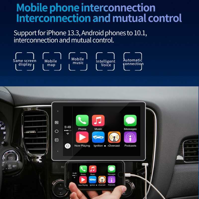 Double-Din Car-Stereo 9.5 High Definition GPS Radio Universal Multimedia Player with Bluetooth-compatible FM Camera