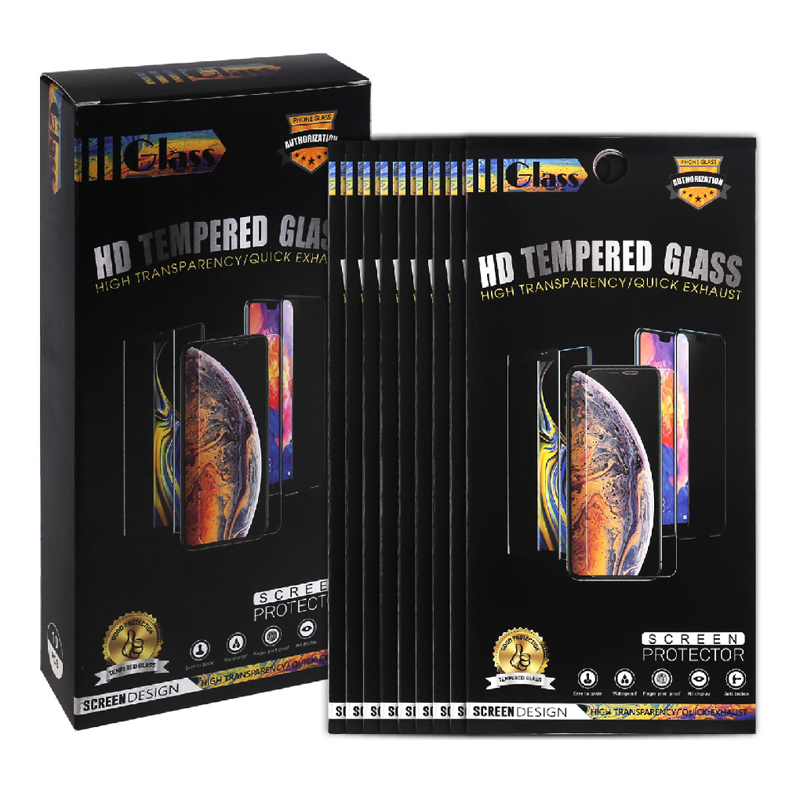 Empty Tempered Glass Screen Protector Retail Package Box Only For 4.0 - 6.0 inchiPhone 12 11 X XS 8 7 6 6S Plus Samsung Huawei XiaoMi RedMi MOTO LG