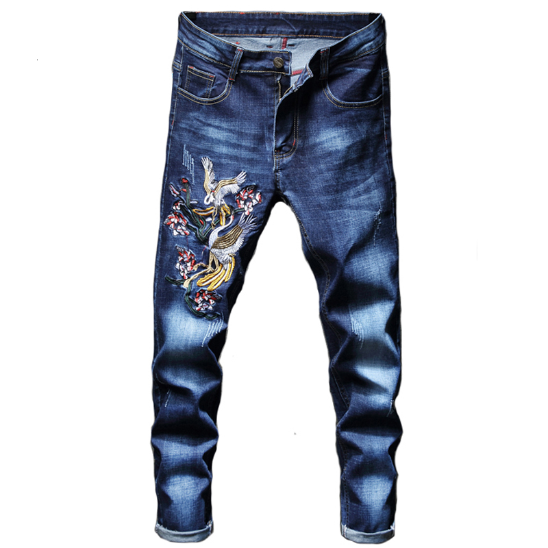 2021 New Denim Pants Embroidery Floral Cotton Long Men's Stretch Summer Blue Business Casual Slim Straight Jeans Rulu
2021 New Denim Pants Embroidery Floral Cotton Long Men's Stretch Summer Blue Business Casual Slim Straight Jeans Rulu