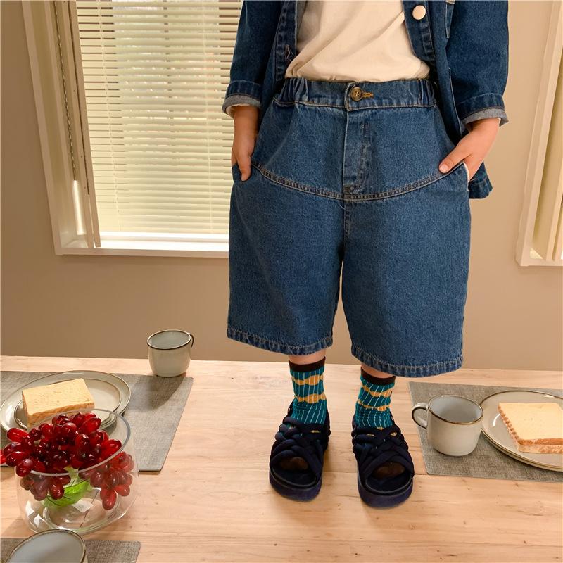 2021 Spring New Arrival Girls Fashion Denim Pants Kids Korean Design Seventh Trousers Kids Jeans Girls, Blue
2021 Spring New Arrival Girls Fashion Denim Pants Kids Korean Design Seventh Trousers Kids Jeans Girls, Blue
