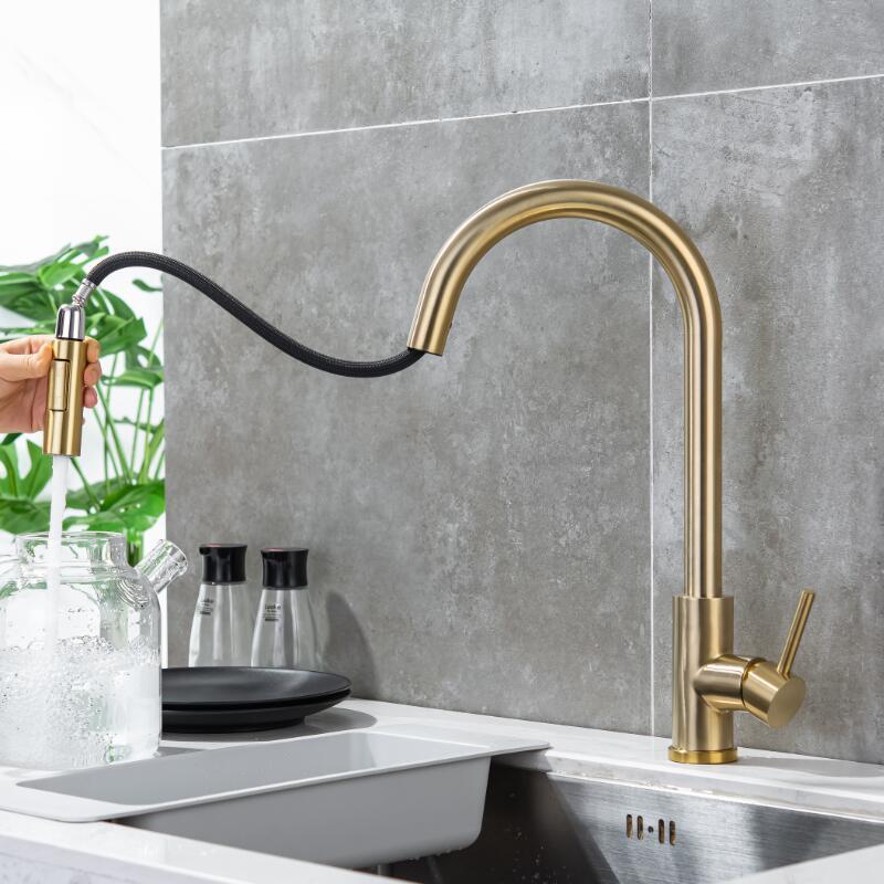 2021 New Brushed Gold Out Black Pull Down Kitchen Rotating Sink Faucet Mixer Tap Sus 304 Wfph
2021 New Brushed Gold Out Black Pull Down Kitchen Rotating Sink Faucet Mixer Tap Sus 304 Wfph