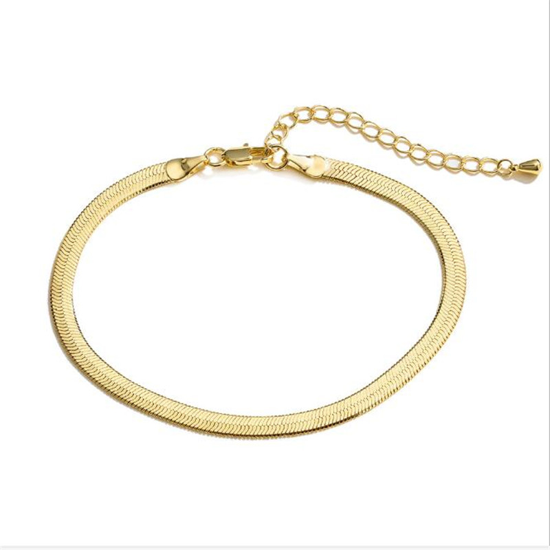 2021 Simple Fashion Wedding Bracelets Ins Top Sell Jewelry 18K Gold Fill High Quality Popular Women Snake Bangle Bracelet Gift