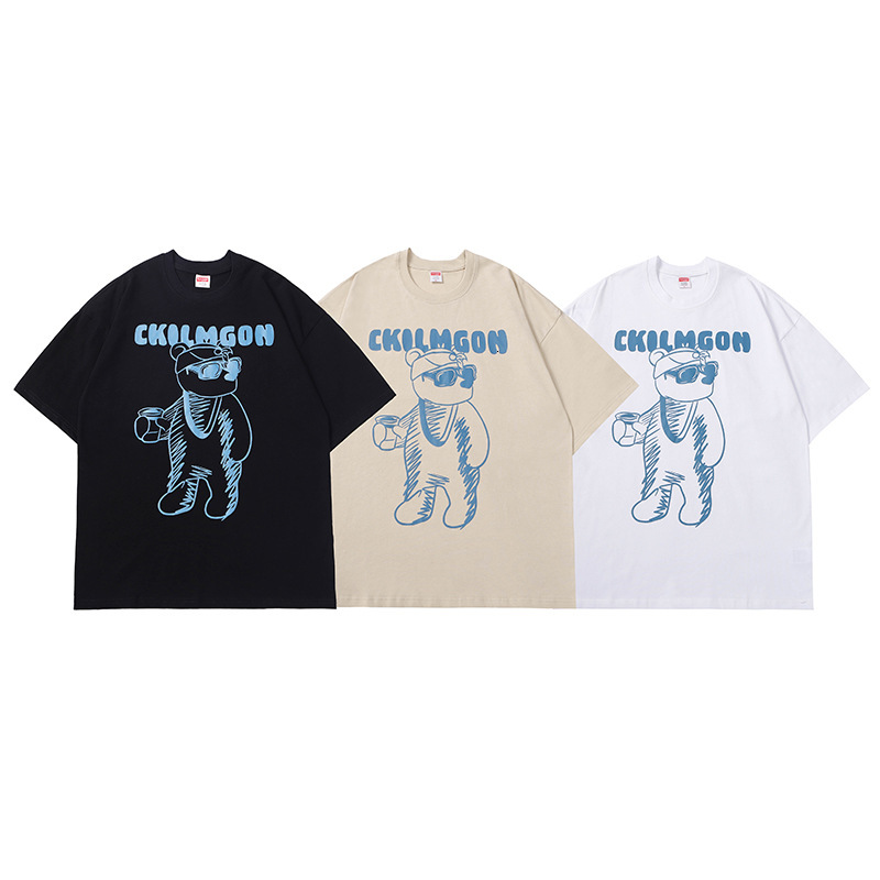 fashion t shirt impas cartoon bear print short sleeve men's and women's bf style street super fire versatile ins cotton, White;black
fashion t shirt impas cartoon bear print short sleeve men's and women's bf style street super fire versatile ins cotton, White;black