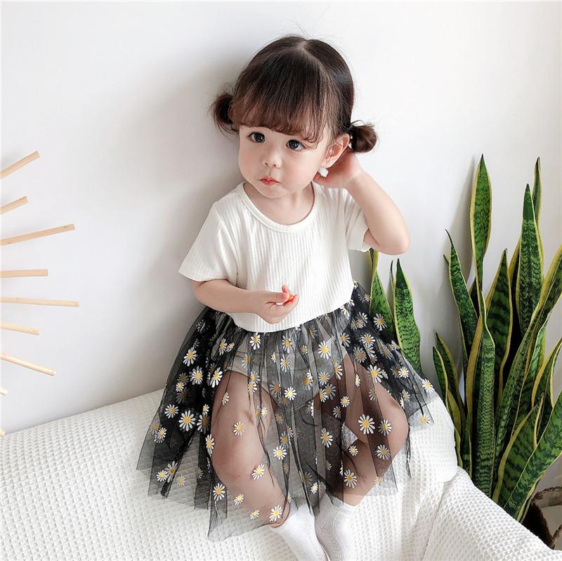 Girl's Dresses Baby Daisy Print Mesh Dress, Girls Short Sleeve O-neck Knitted Romper Sundress For Summer, Red;yellow
Girl's Dresses Baby Daisy Print Mesh Dress, Girls Short Sleeve O-neck Knitted Romper Sundress For Summer, Red;yellow