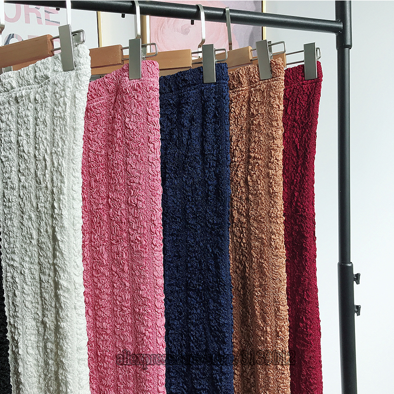 Faldas Mujer Moda Muslim Knitted High Waist Maxi Pencil Long Skirt Jupe Longue Femme Skirts Womens Clothing Jupe Crayon Femme 210306
