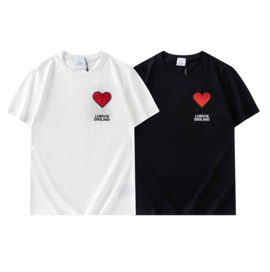 Fashion Letters Embroidery T Shirts for Mens Women Tee Shirt Summer Short Sleeved T-shirts With Heart Pattern Casual Apparel Mens Designer Clothes, White
Fashion Letters Embroidery T Shirts for Mens Women Tee Shirt Summer Short Sleeved T-shirts With Heart Pattern Casual Apparel Mens Designer Clothes, White