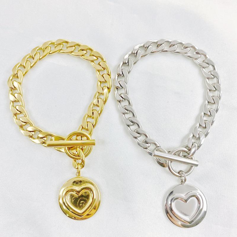 Earrings & Necklace Fashion Stainless Steel Love Heart Charm Bracelets&Bangles For Women Chain Bracelet Birthday Party Gift Jewelry, Silver
Earrings & Necklace Fashion Stainless Steel Love Heart Charm Bracelets&Bangles For Women Chain Bracelet Birthday Party Gift Jewelry, Silver