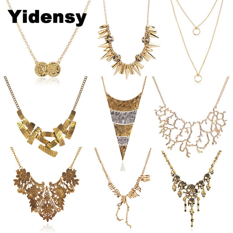 Pendant Necklaces Yidensy Fashion Bib Boho Coin Skull Skeleton Flower Triangle Necklace Chain For Women Statement Jewelry Gifts
Pendant Necklaces Yidensy Fashion Bib Boho Coin Skull Skeleton Flower Triangle Necklace Chain For Women Statement Jewelry Gifts
