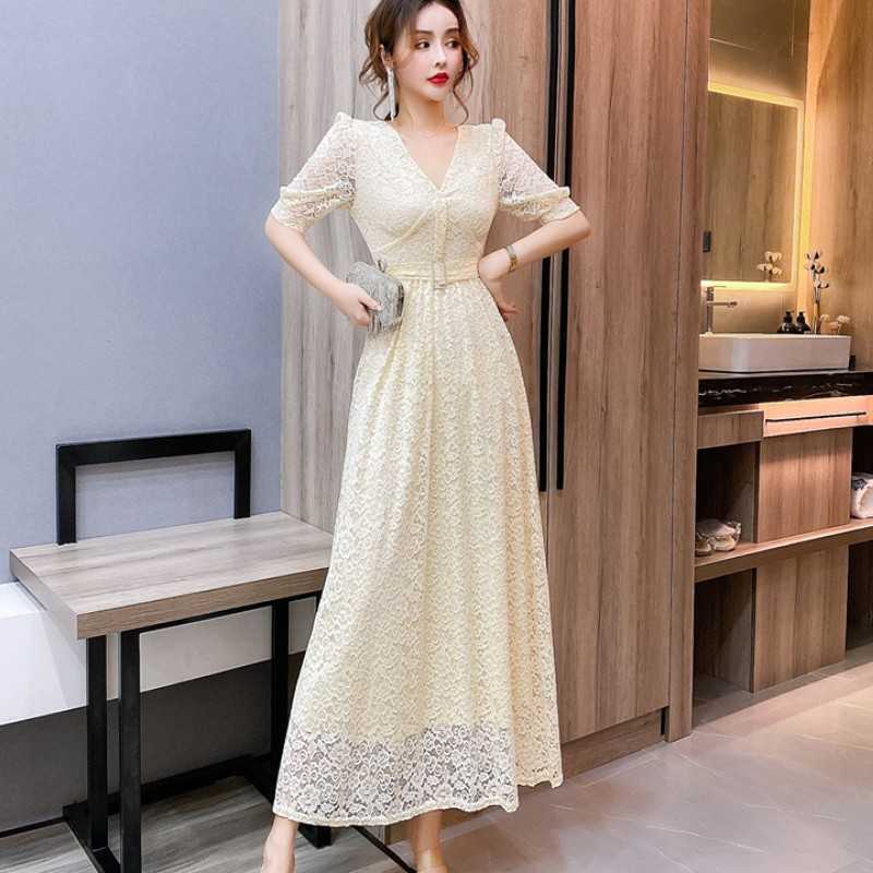 Women Summer Lace Dress Elegant Fashion Sexy V-Neck Chic High Waist Slim Retro Long Vestidos 210526, Photo color
Women Summer Lace Dress Elegant Fashion Sexy V-Neck Chic High Waist Slim Retro Long Vestidos 210526, Photo color