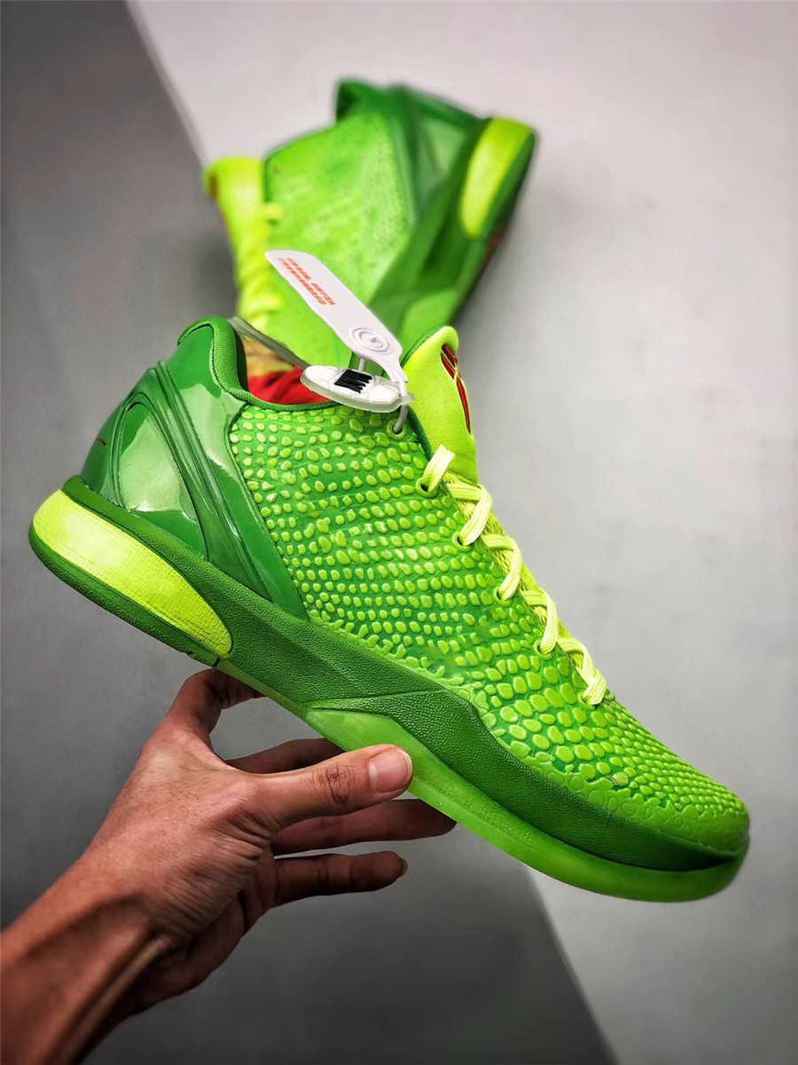 Authentic Christmas 6 Protro Grinch Shoes Mamba Green Volt-Crimson-Black Man Outdoor Shoes Sports Sneakers, Bubble wrap packaging
Authentic Christmas 6 Protro Grinch Shoes Mamba Green Volt-Crimson-Black Man Outdoor Shoes Sports Sneakers, Bubble wrap packaging
