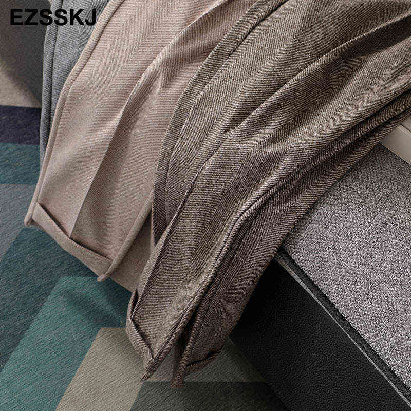 CHIC LOOSE harem woolen pants women's autumn winter thick Woolen straight high waist Korean trouses 211124