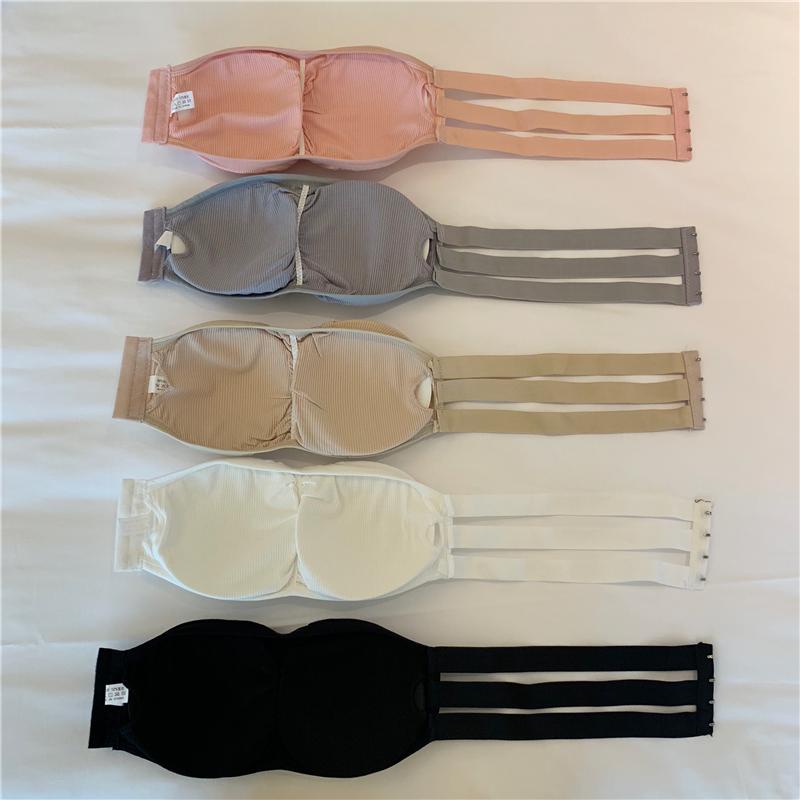 Bras Summer Girls Strapless Wire Free Bra Women's Stretchy Pushup Wrap Tube Top Bandeau Short Tanks Tops With Pads For Female, Black
Bras Summer Girls Strapless Wire Free Bra Women's Stretchy Pushup Wrap Tube Top Bandeau Short Tanks Tops With Pads For Female, Black