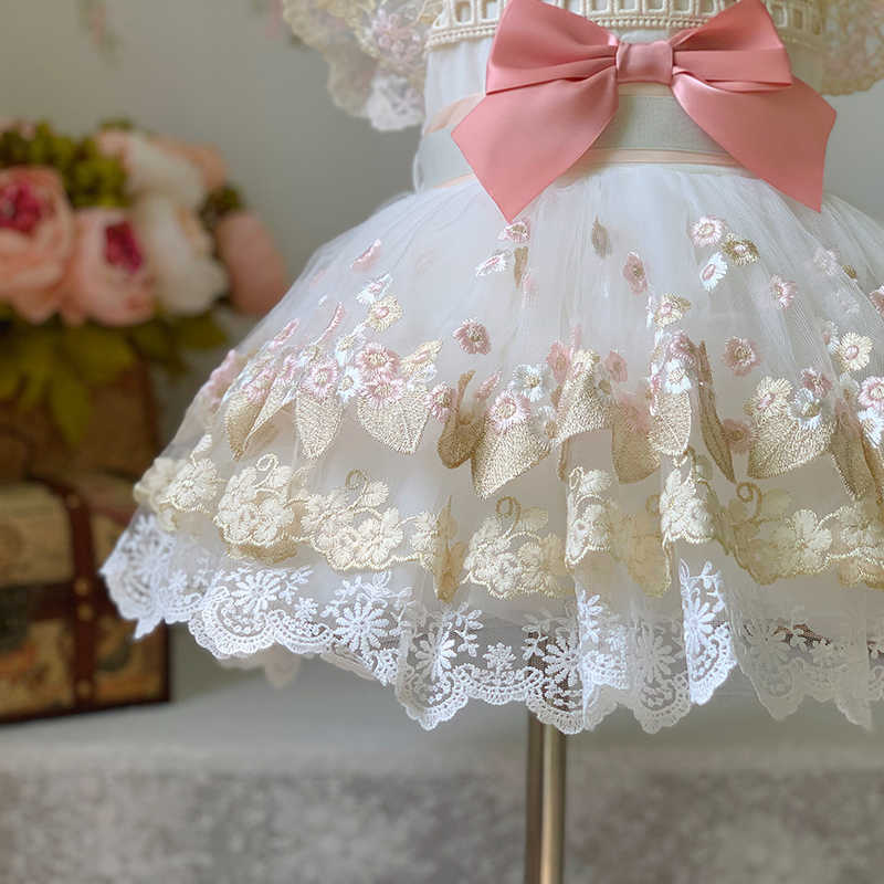 Spanish Girls Royal Dress Baby Birthday Party Dresses Kids Toddler Girl Lolita Princess Ball Gown Infant Boutique Clothing 210615