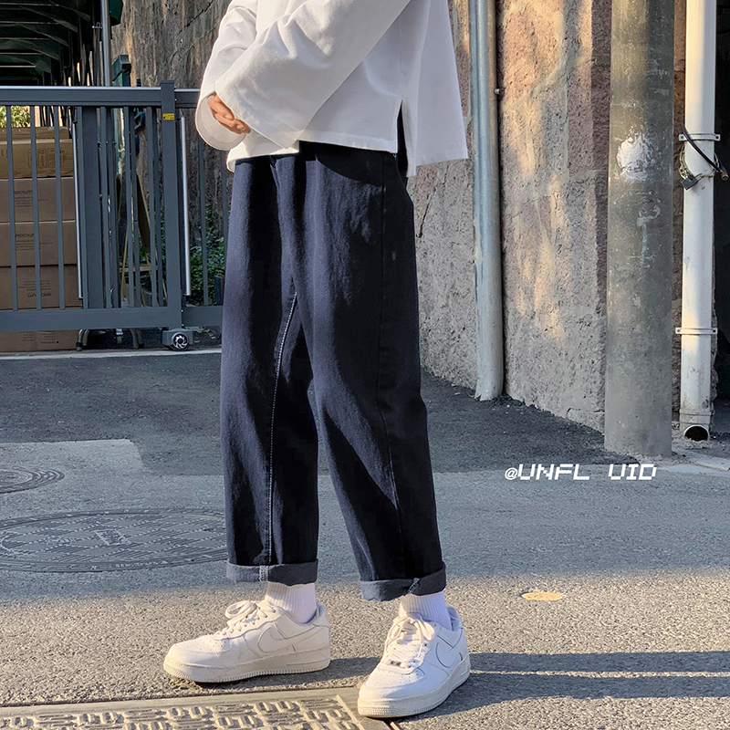 2021 New Korean Style Men's Baggy Homme Cargo Pocket Jeans Fashion Trend Straight Loose Casual Pants Biker Denim Trousers Size M-2xl Ub1u, Gray-blue
2021 New Korean Style Men's Baggy Homme Cargo Pocket Jeans Fashion Trend Straight Loose Casual Pants Biker Denim Trousers Size M-2xl Ub1u, Gray-blue