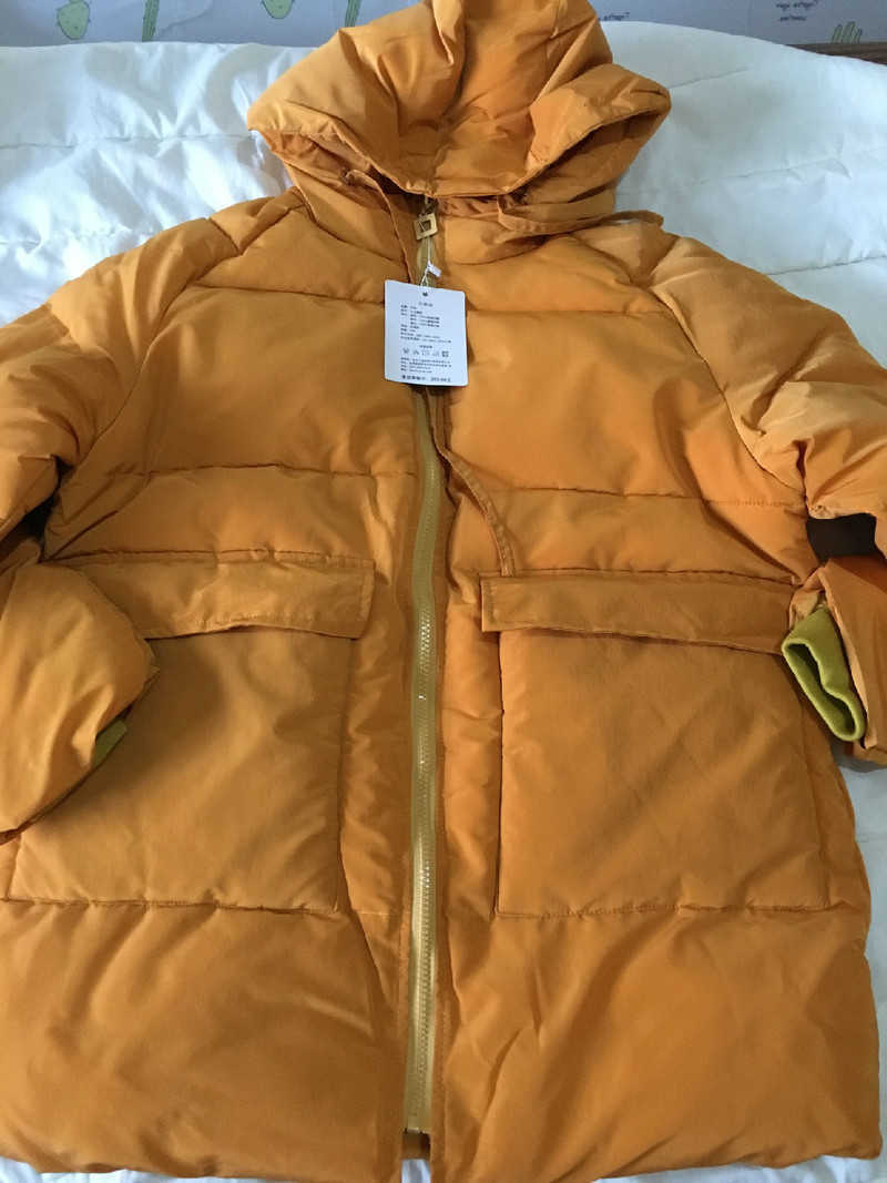 Broken Code Clearance Network Kapok Yi Female Long Mian Bao Fu Winter Cotton Loose Coat 211013