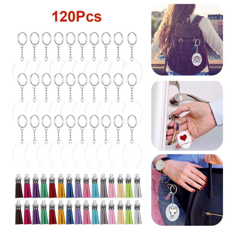 120Pcs Transparent Acrylic Keychain Blanks Set Round Pendant Charm Tassel Jump Rings DIY Chain Keyring Set Perfect Party Favors
120Pcs Transparent Acrylic Keychain Blanks Set Round Pendant Charm Tassel Jump Rings DIY Chain Keyring Set Perfect Party Favors