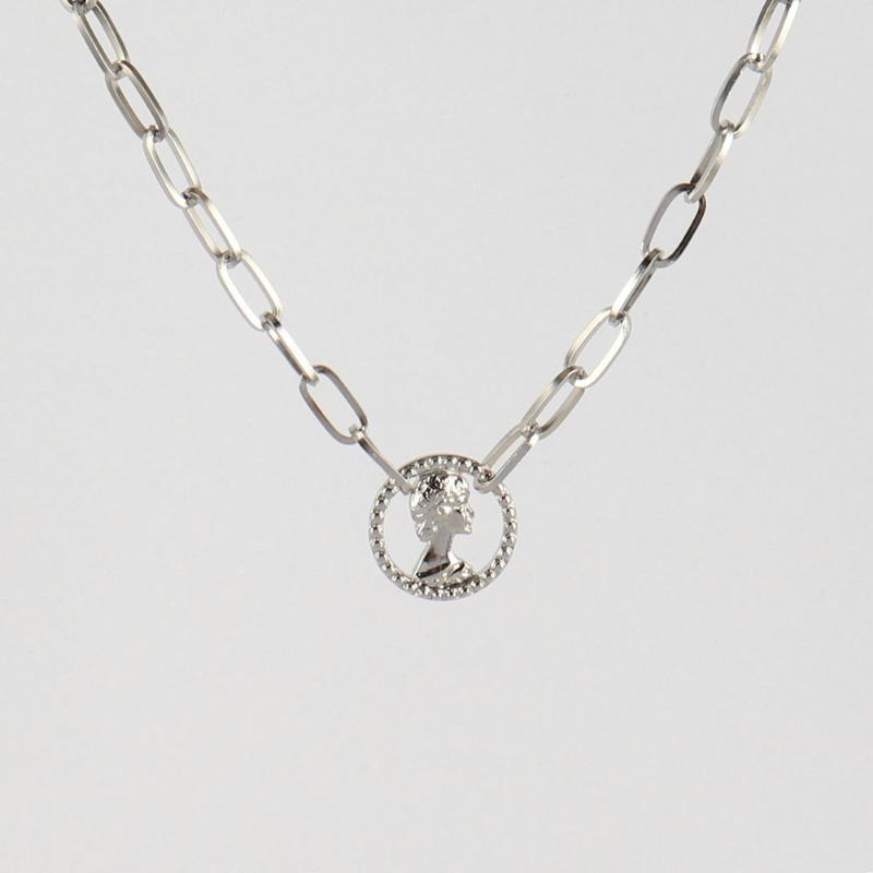 Chains Stainless Steel Gold Color Geometric Coin Necklaces For Women 2021 Fashion Party Jewelry Collares Para HipHop Gifts, Silver
Chains Stainless Steel Gold Color Geometric Coin Necklaces For Women 2021 Fashion Party Jewelry Collares Para HipHop Gifts, Silver