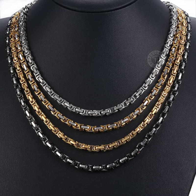 Chains 5mm Necklace For Women Men Black Gold Silver Color Stainless Steel Byzantine Box Link Chain Fashion Jewelry LKNN24
Chains 5mm Necklace For Women Men Black Gold Silver Color Stainless Steel Byzantine Box Link Chain Fashion Jewelry LKNN24