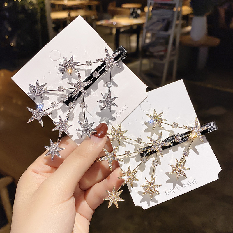 Rhinestone Star Hair Clips Pins for Women Fashion Barrettes Headwear Girls Sweet Hairpins Wedding Bridal Accessories, Golden;silver
Rhinestone Star Hair Clips Pins for Women Fashion Barrettes Headwear Girls Sweet Hairpins Wedding Bridal Accessories, Golden;silver