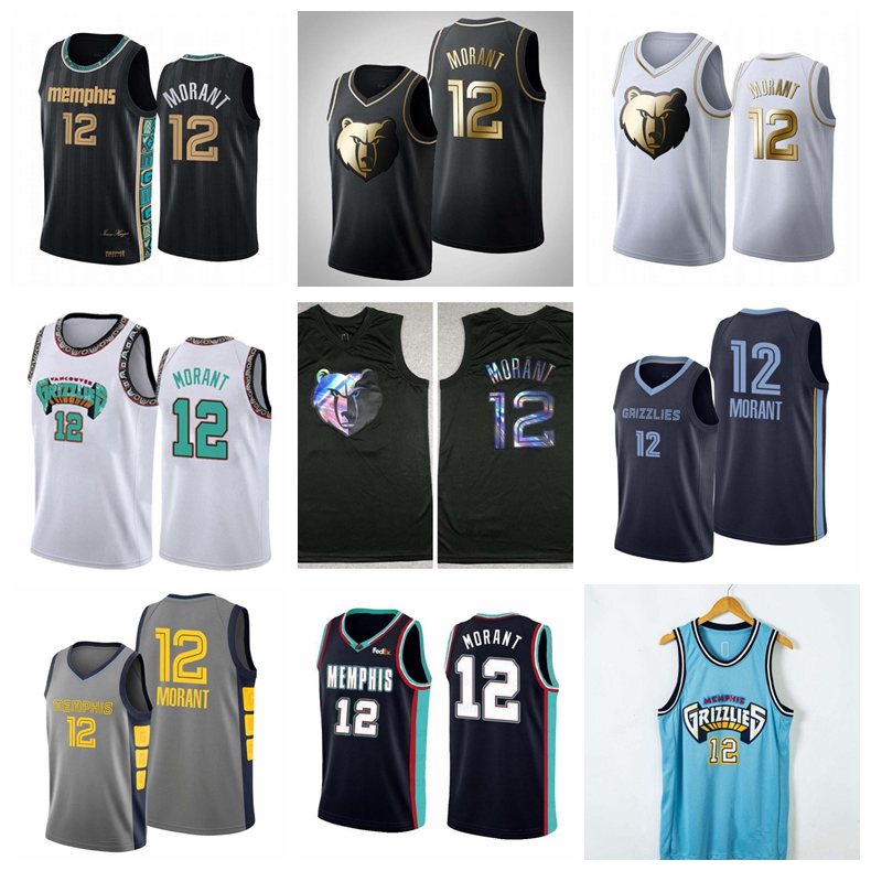 MenMemphisGrizzlies Ja Morant Core basketball players on the court basketball jersey;The swing man sews a basketball jersey