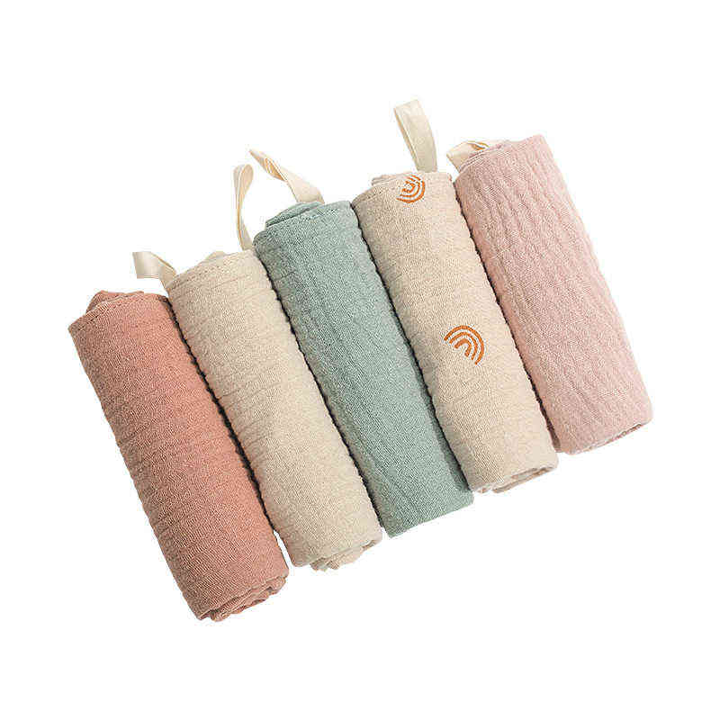 5pcs/lot Muslin Baby Bib Feeding Bufanda Towel born Cosas Para Bebe Nino Unisex Stuff Bebes 211117