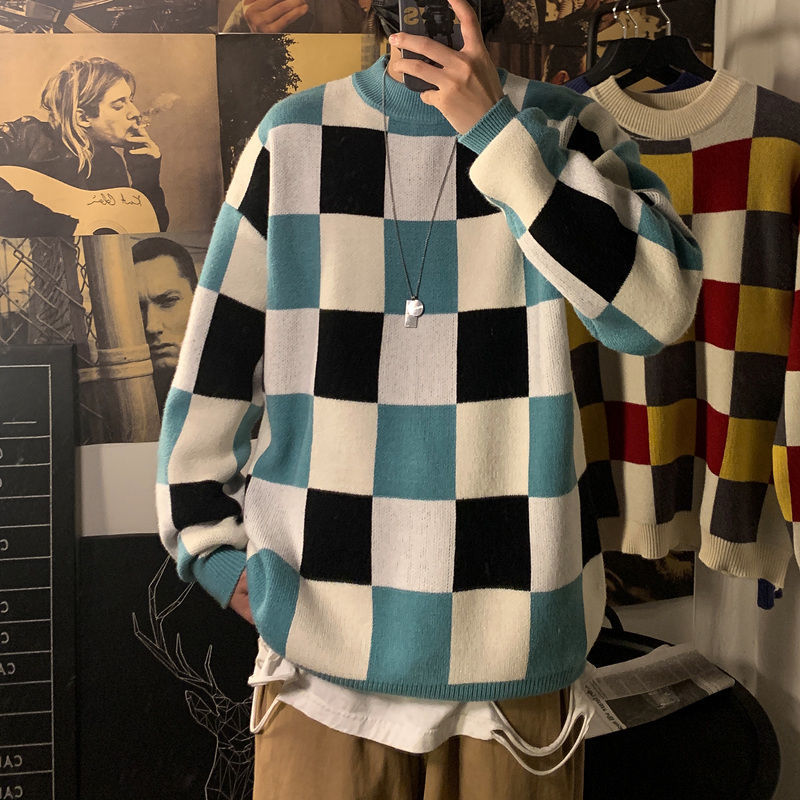 2021 New Winter Plaid Sweater Men's Warm Fashion Retro Casual Knitted Pullover Men Wild Loose Korean Knitting Sweaters Mens Clothes M-3xl Hp, Black
2021 New Winter Plaid Sweater Men's Warm Fashion Retro Casual Knitted Pullover Men Wild Loose Korean Knitting Sweaters Mens Clothes M-3xl Hp, Black