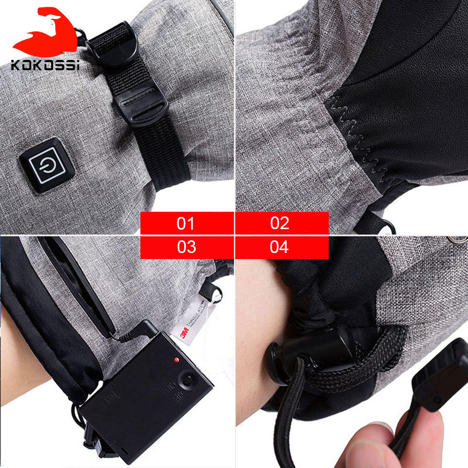 KoKossi Electric Heating Snowmobile Snowboard Ski Gloves Snow Mittens Windproof Waterproof Men Women Snowboarding Skiing Glovesg
KoKossi Electric Heating Snowmobile Snowboard Ski Gloves Snow Mittens Windproof Waterproof Men Women Snowboarding Skiing Glovesg