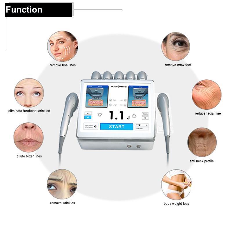 CE Certificate Korea 7D hifu portable High Intensity Focused Machine anti-aging ultrasound facical lift Wrinkle Removal for face and body