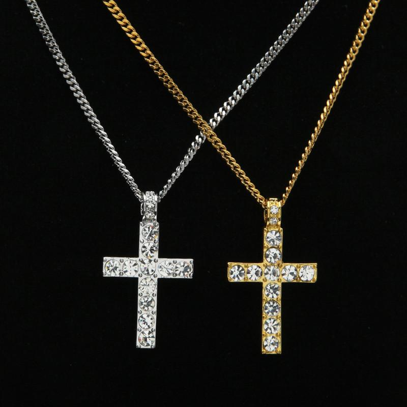 Classic Hip Hop Jewelry Iced Out Gold/Silver Color Cuban Chains Rhinestone Cross Pendants Necklace for Men Free Shipping
Classic Hip Hop Jewelry Iced Out Gold/Silver Color Cuban Chains Rhinestone Cross Pendants Necklace for Men Free Shipping