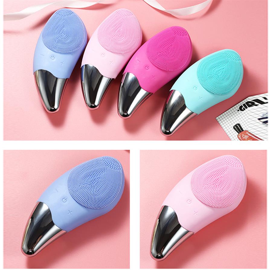 Facial Cleansing Tools Brush Waterproof Silicone Electric Sonic Face Brushes For All Skin Types Cepillos Faciales Sonicos Electricos