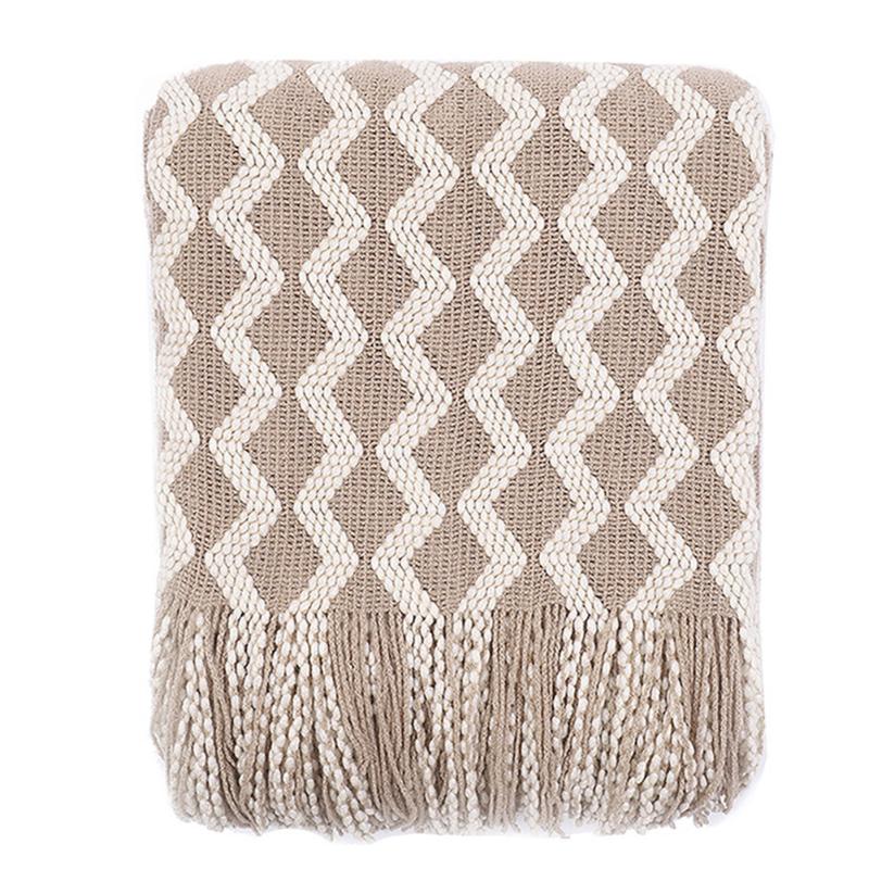 Warm Wave Pattern Knitted Throw Couch Cover Bedding Sofa Blanket Gift Home Office With Tassels Rectangle Soft Machine Washable
Warm Wave Pattern Knitted Throw Couch Cover Bedding Sofa Blanket Gift Home Office With Tassels Rectangle Soft Machine Washable