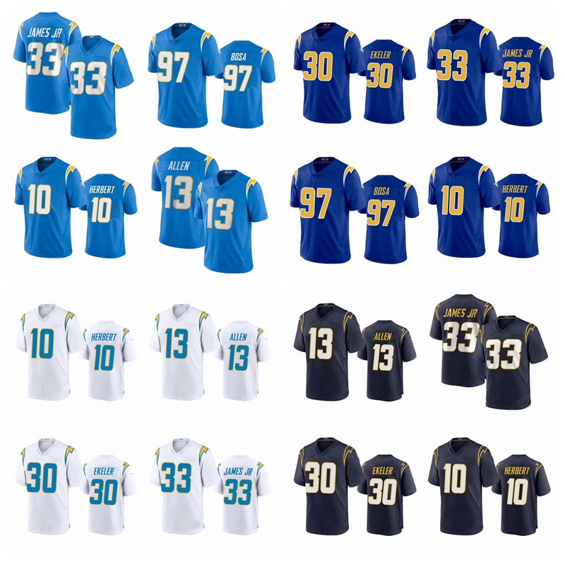 Men American Football Jerseys 3 Derwin James 10 Justin Herbert 30 Austin Ekeler 13 Keenan Allen 97 Joey Bosa Los Angeles„Chargers„Jersey Men American Football Jerseys 3 Derwin James 10 Justin Herbert 30 Austin Ekeler 13 Keenan Allen 97 Joey Bosa Los Angeles„Chargers„Jersey
