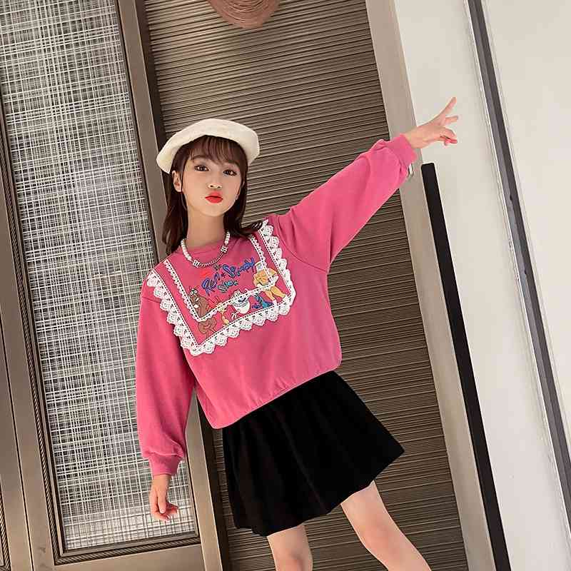 Fashionable lace sweater and autumn foreign style thin little girl children's spring clothes 2021 new big children
Fashionable lace sweater and autumn foreign style thin little girl children's spring clothes 2021 new big children