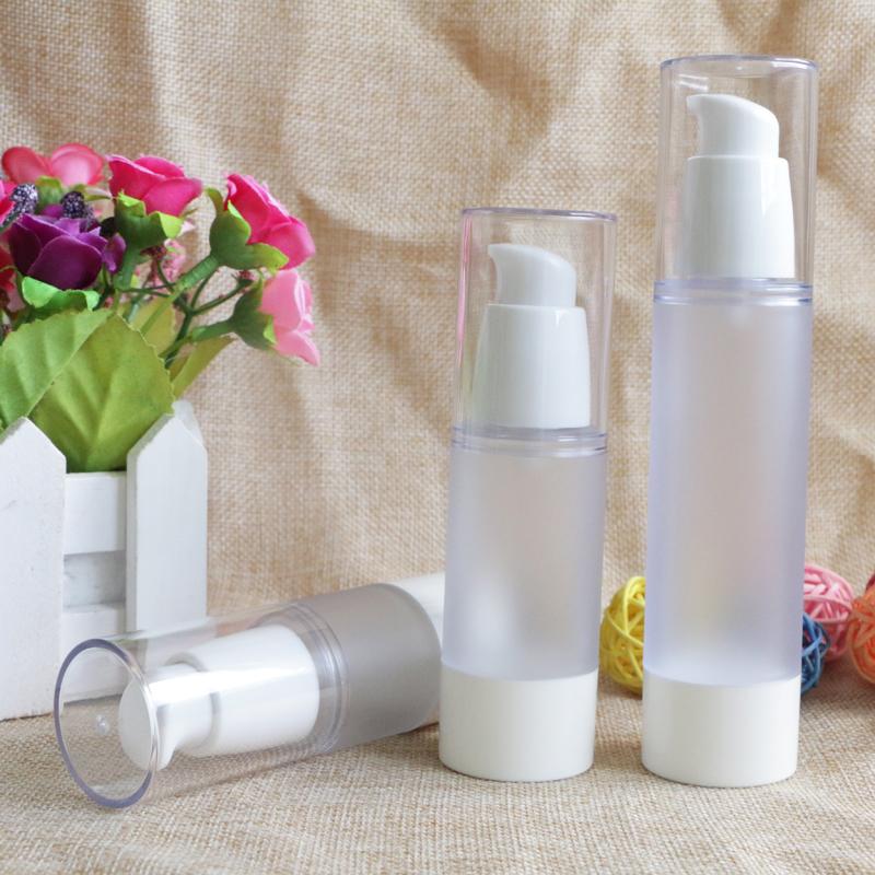 15ml 30ml 50ml Refillable Portable Travel Frosted Shampoo Bottle Makeup BB CC Cream Liquid Empty Cosmetic Containers 10pcs/lot