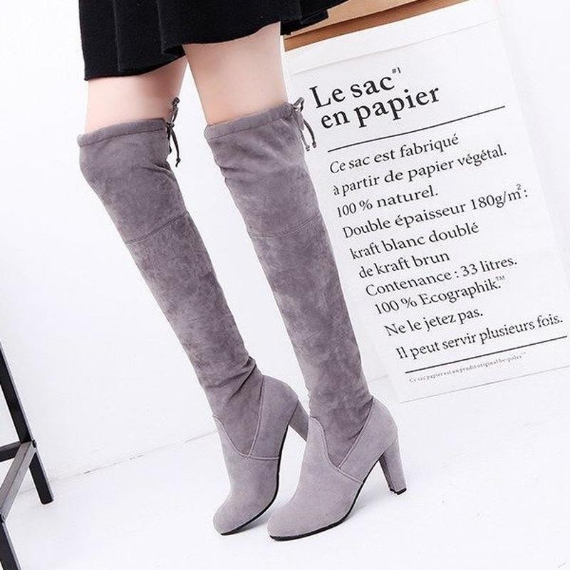 Boots Fashion Shoes Women's Over Knee Stretch Flock Slip-on High-heeled Comfortable Ladies 2021 Autumn Winter, Black
Boots Fashion Shoes Women's Over Knee Stretch Flock Slip-on High-heeled Comfortable Ladies 2021 Autumn Winter, Black