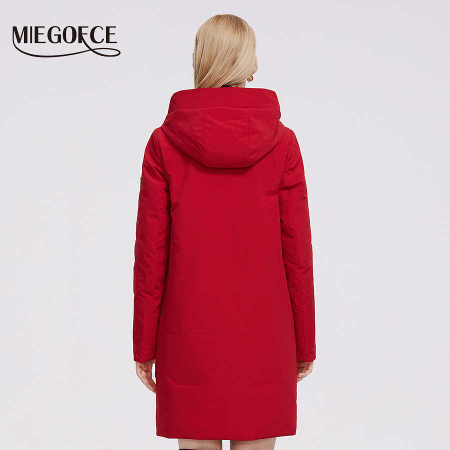 MIEGOFCE Spring Women Jacket Long Quilted Windbreaker High Quality Filling Waterproof Fabric Quilted Female Coat Blazer 210819