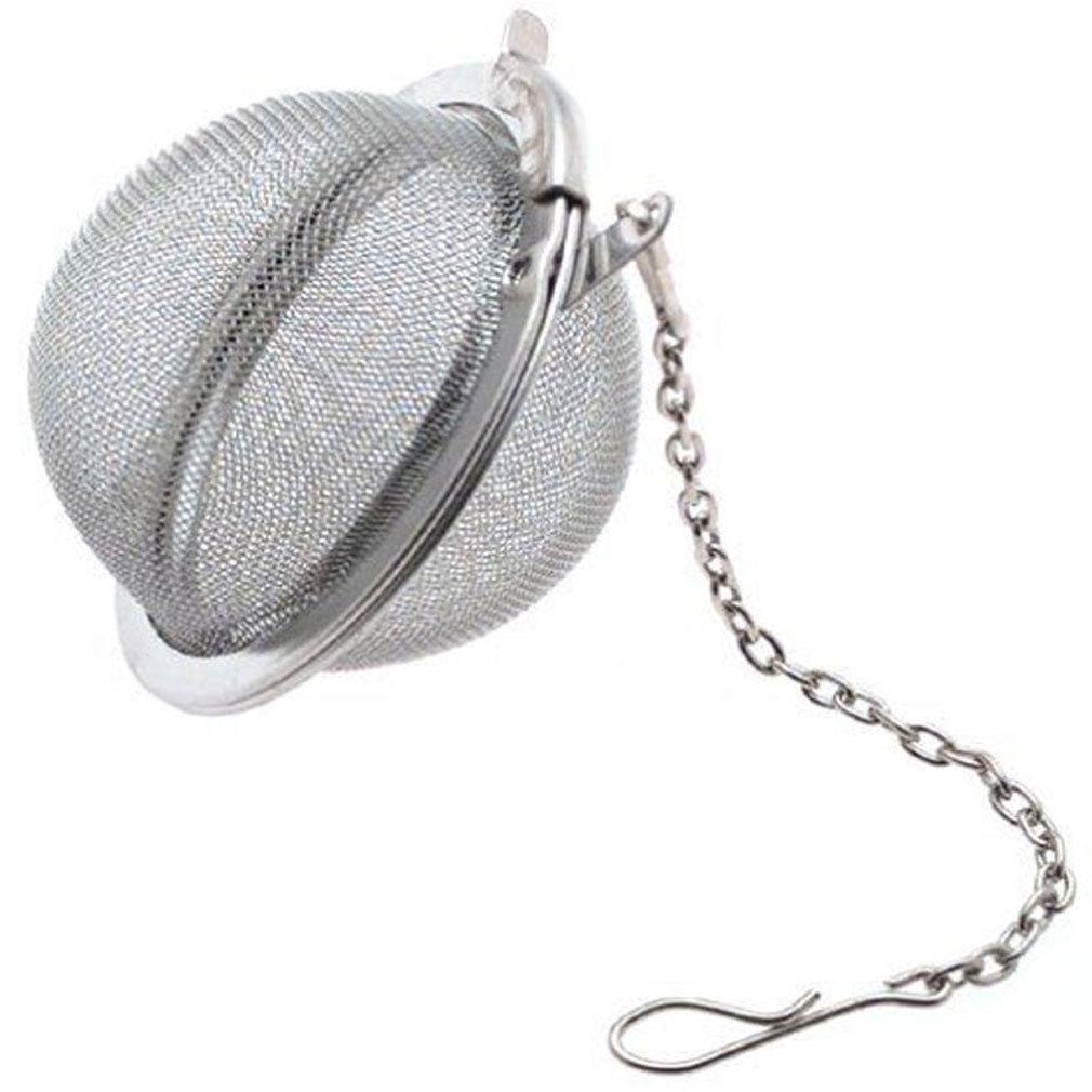 2021 Tea Infuser Mesh Ball Stainless Strainer Herbal Locking Tea Infuser Spoon Strainer Steeper Handle Shower Table Tool