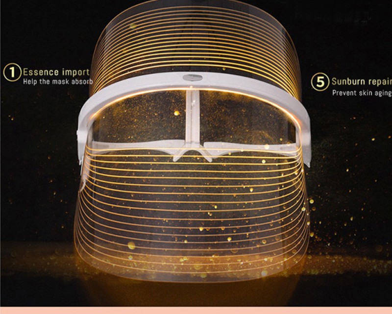 LED Light Therapy Facial Mask USB 3 Colors Skin Care Instrument Face Mask Rejuvenation Wrinkle Ance Removal Beauty Device