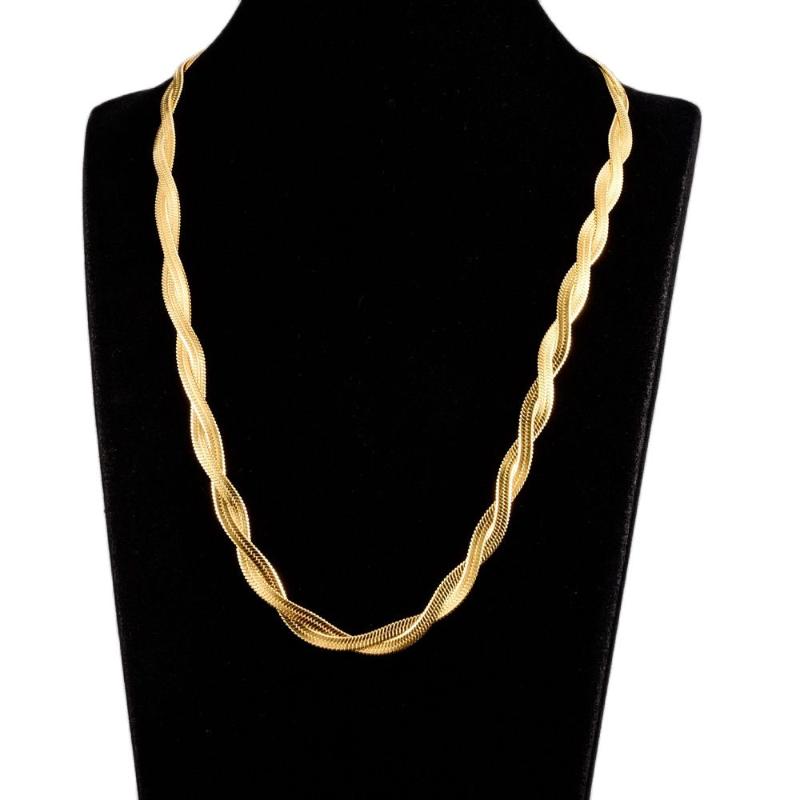 Chains Fashion Stainless Steel Jewelry Joyas Simple Personality Necklace Chain Gold Color Braided Braid For Women NRYZBQBC, Silver
Chains Fashion Stainless Steel Jewelry Joyas Simple Personality Necklace Chain Gold Color Braided Braid For Women NRYZBQBC, Silver