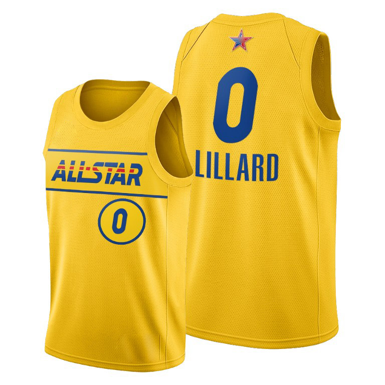 2021 All-Star Damian Lillard Gold Jersey Western Conference Portland Trail Blazers Men, Black
2021 All-Star Damian Lillard Gold Jersey Western Conference Portland Trail Blazers Men, Black