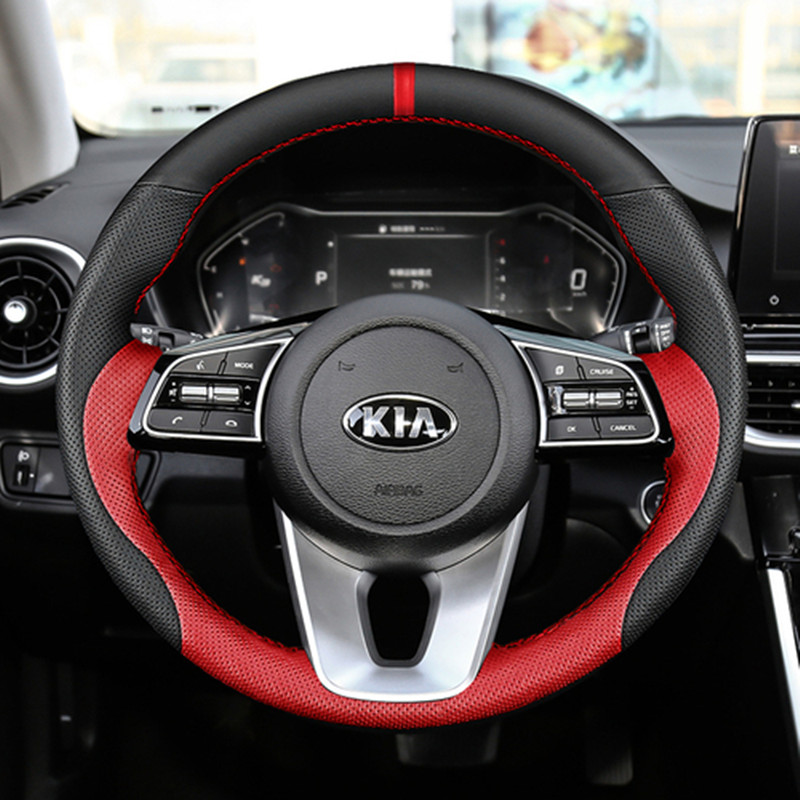 For Kia K3 sportage R K5 KX5 KX1 KX3 Protocar KX7 DIY custom carbon fiber leather hand-sewn car steering wheel cover
For Kia K3 sportage R K5 KX5 KX1 KX3 Protocar KX7 DIY custom carbon fiber leather hand-sewn car steering wheel cover
