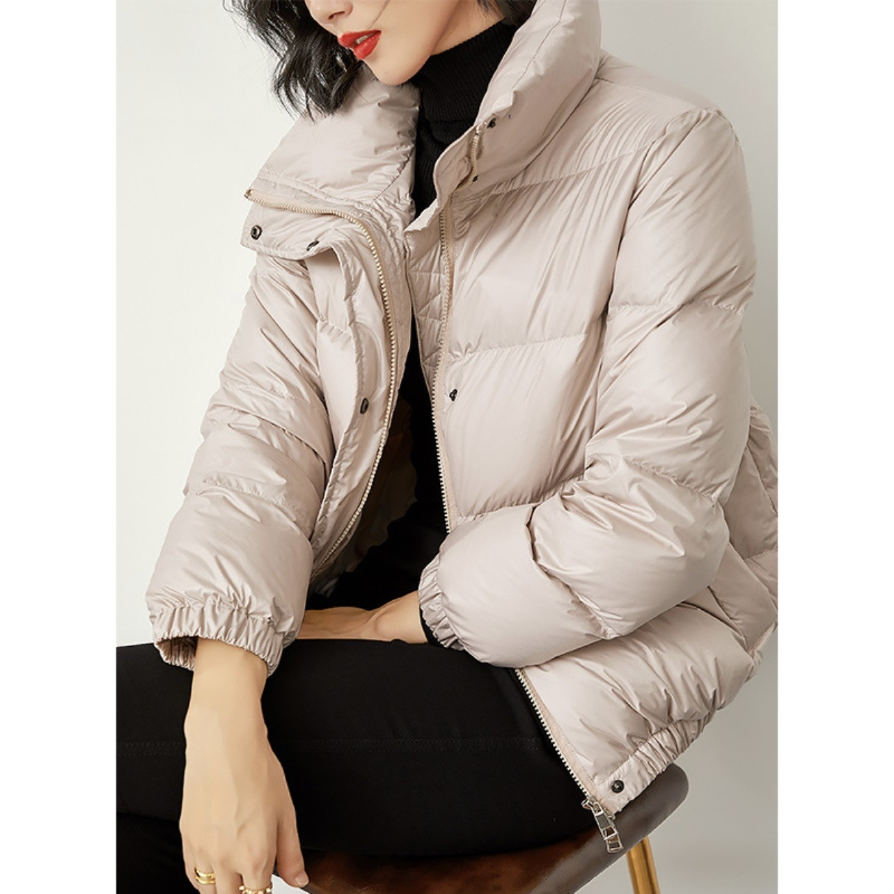 New Women parka Solid zipper Long sleeve Hooded Thick Outwear Coat Fashion Cotton Jacket, Beige
New Women parka Solid zipper Long sleeve Hooded Thick Outwear Coat Fashion Cotton Jacket, Beige